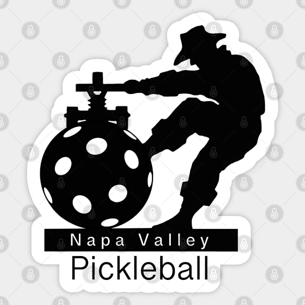 Napa Valley Pickleball (back only) Sticker by T Santora